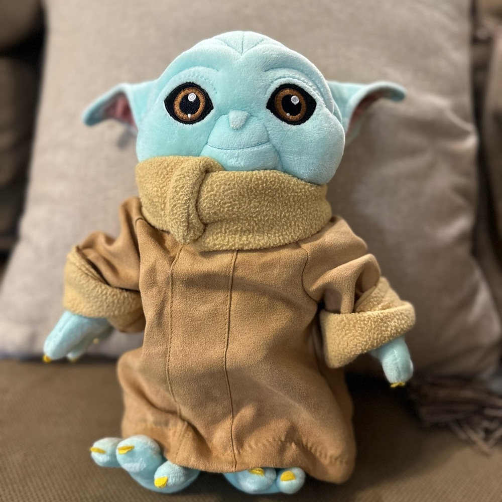 Baby Yoda Adorable Plush Toy with Brown Coat